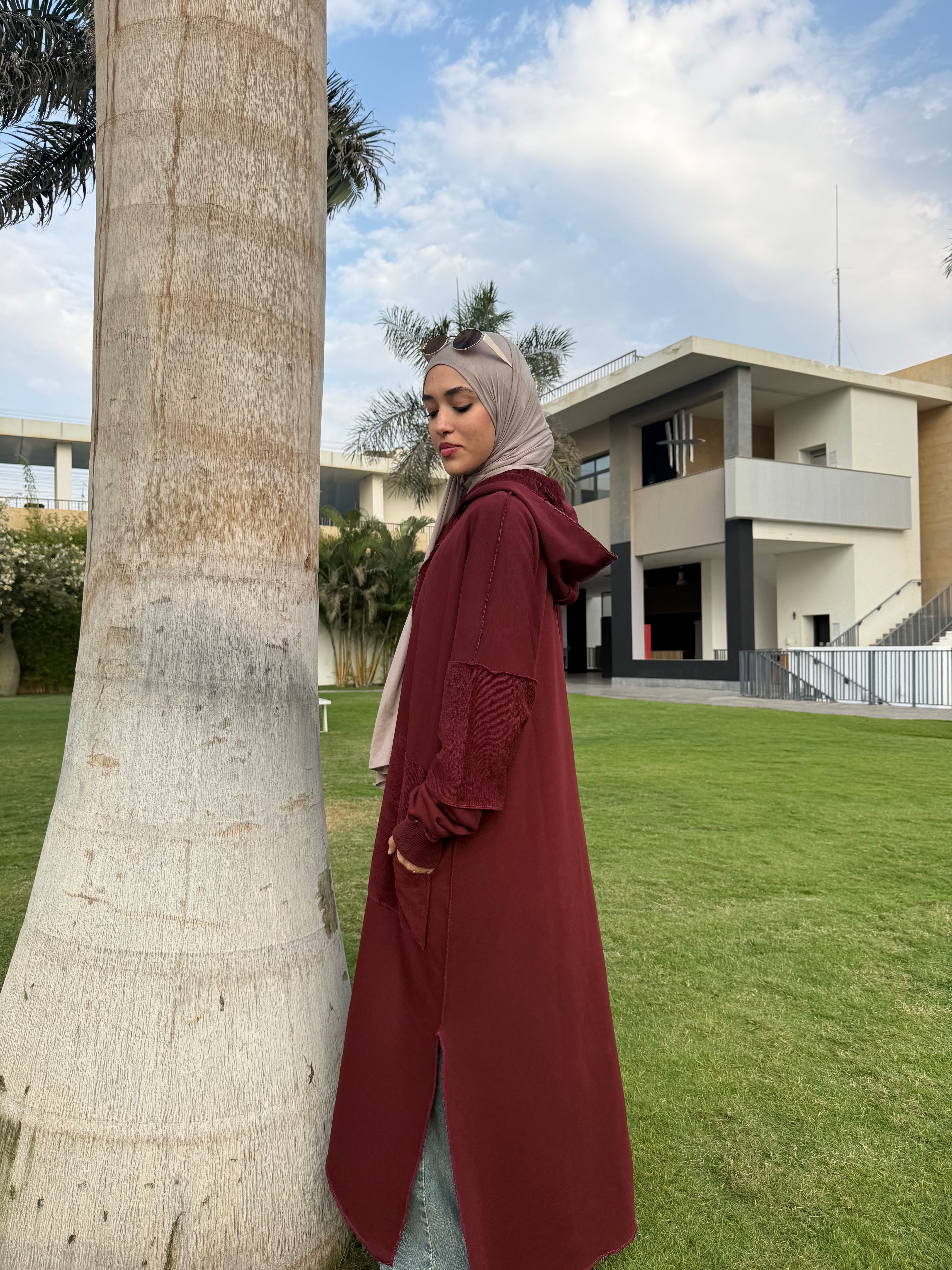 Stitched High-Low Hoodie