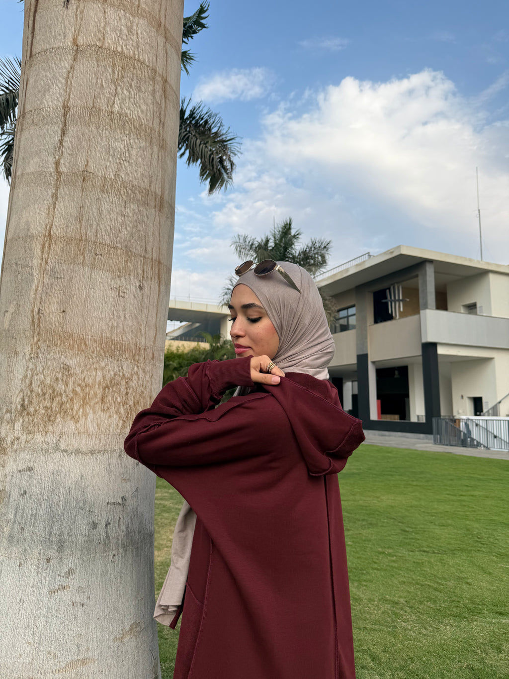 Stitched High-Low Hoodie