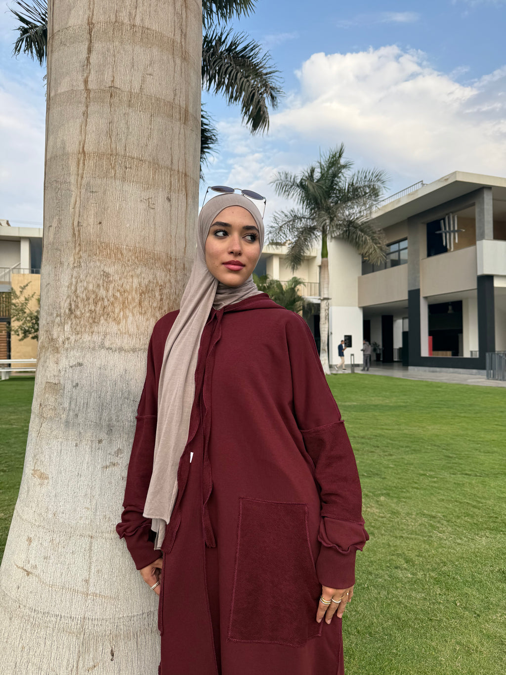 Stitched High-Low Hoodie