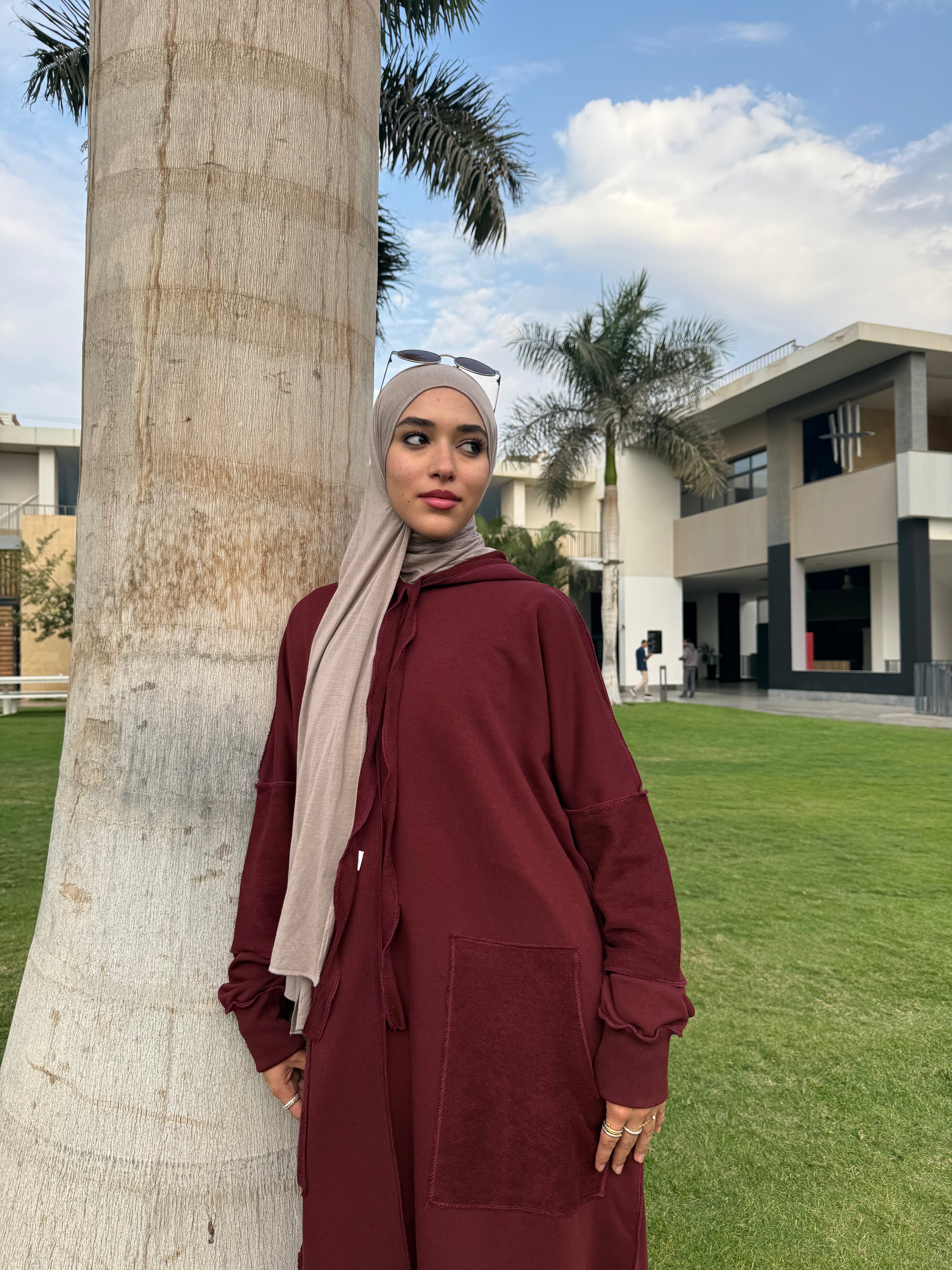 Stitched High-Low Hoodie