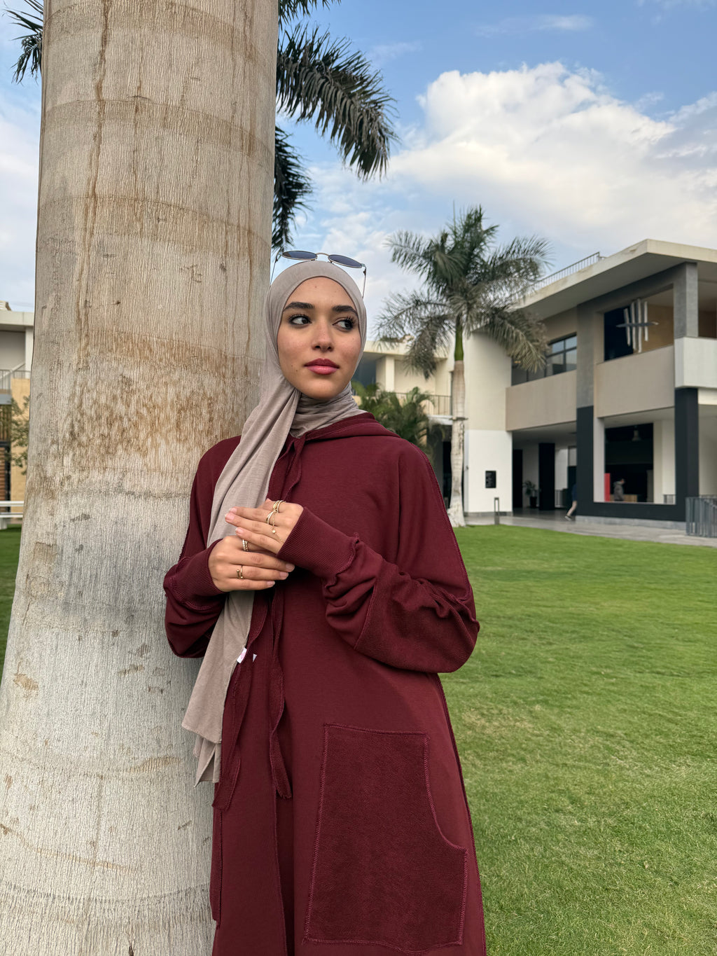 Stitched High-Low Hoodie