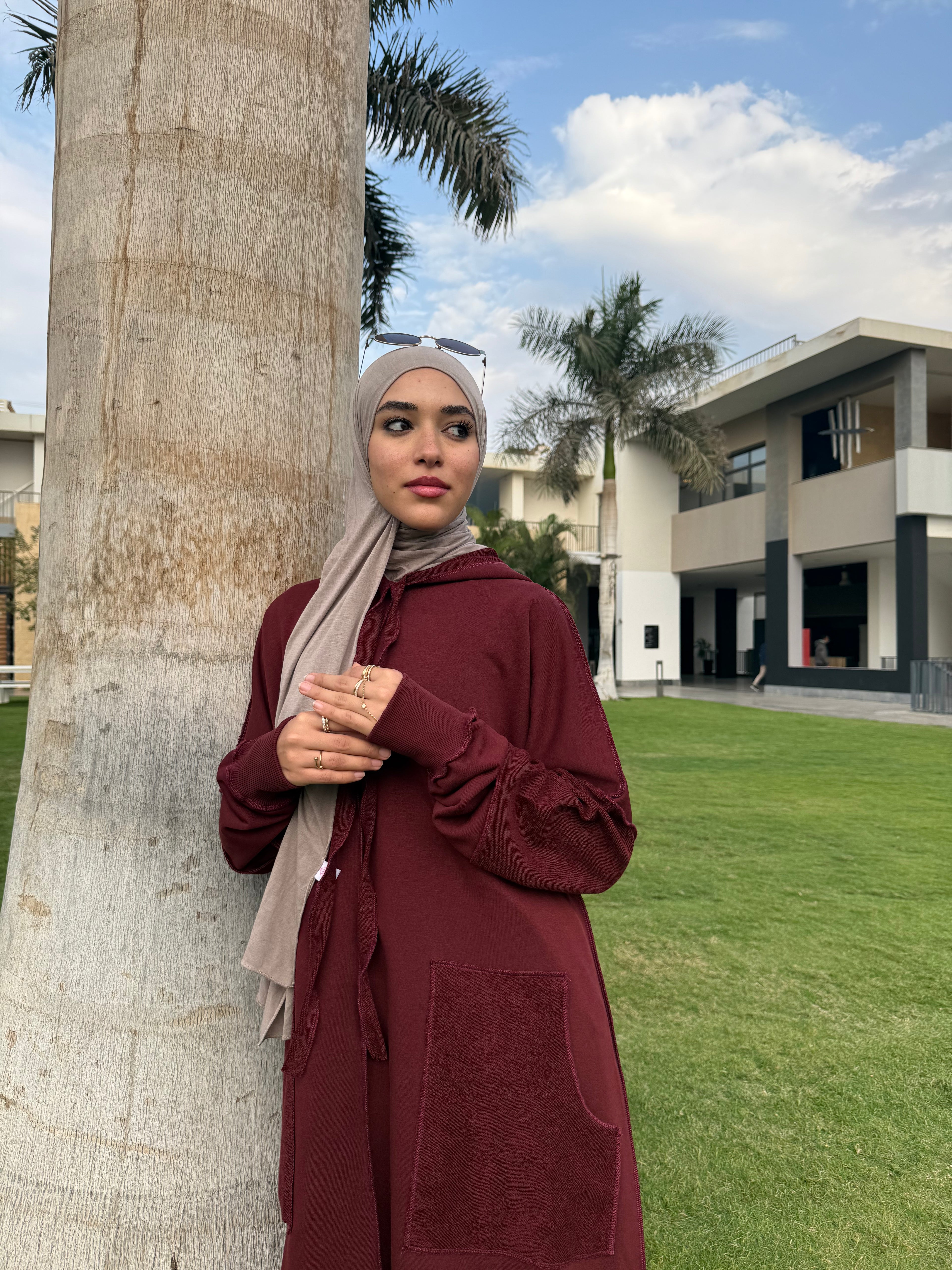 Stitched High-Low Hoodie