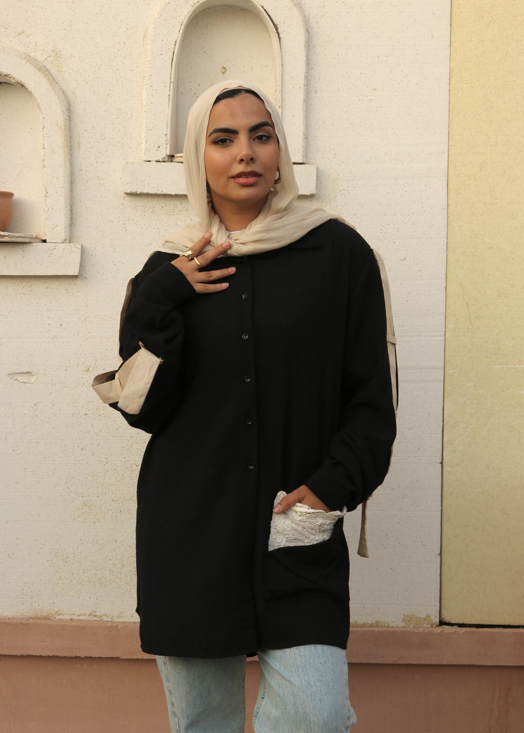 Crochet Black Shirt