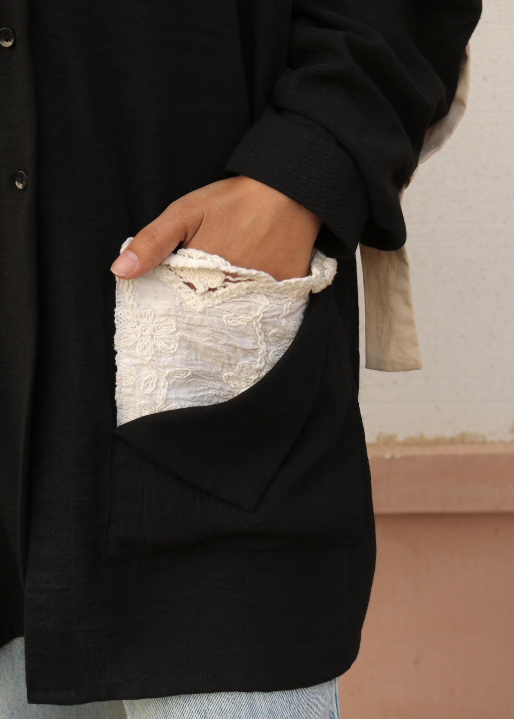 Crochet Black Shirt