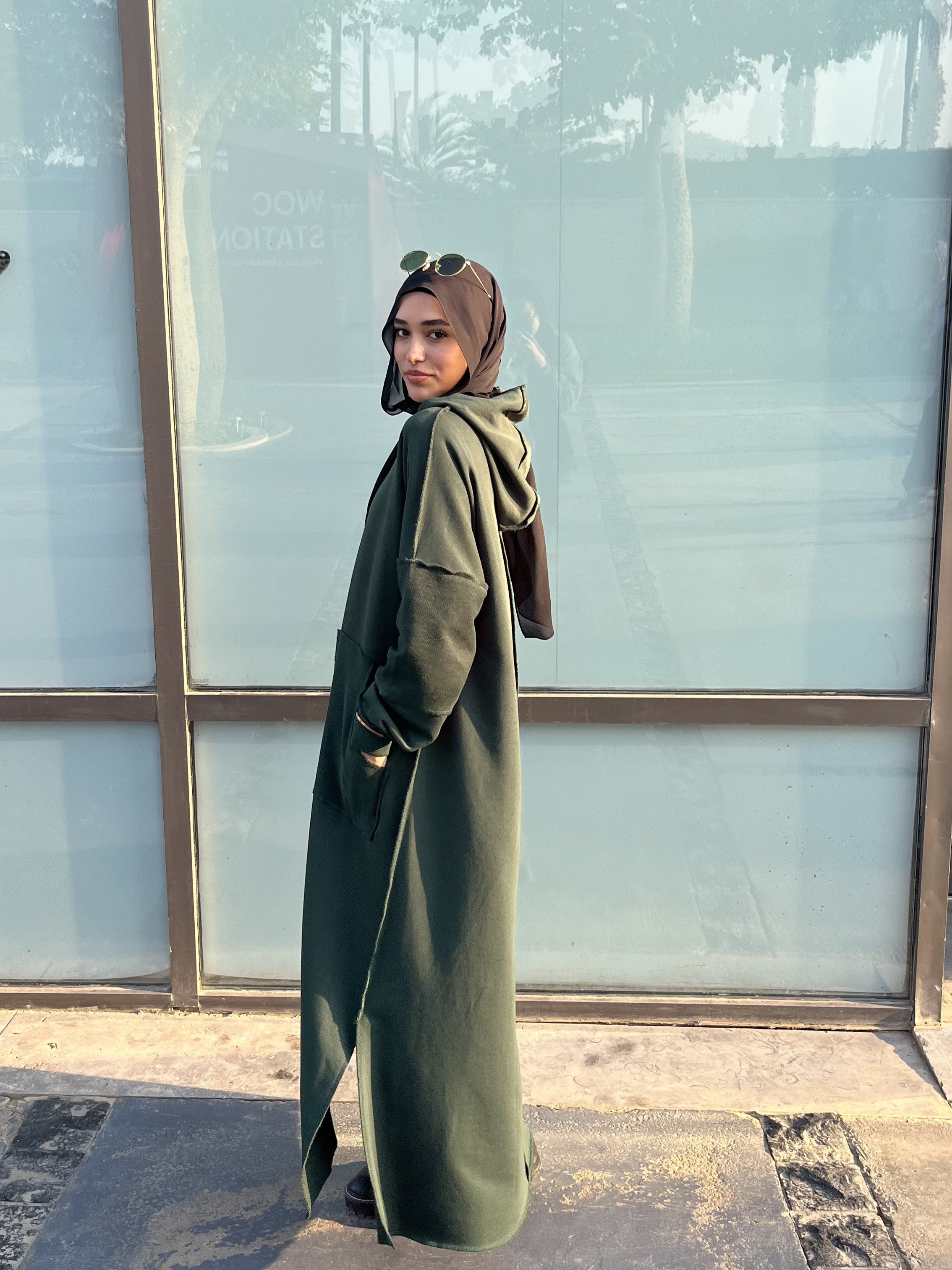 Stitched High-Low Hoodie