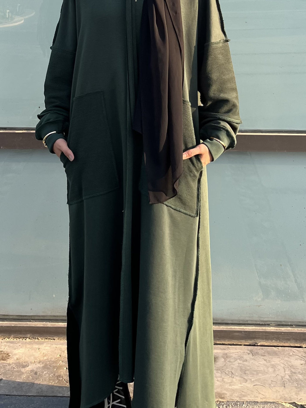 Stitched High-Low Hoodie